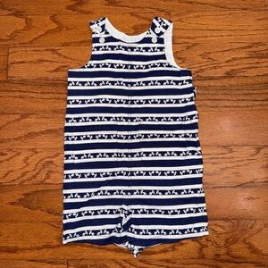 Vintage 90s Class Club Nautical Anchor Coveralls Romper Size 24 Months Boys